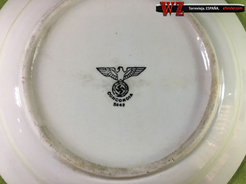 Plato antiguo, Concordia, 1942 año de fabricación. España. Spain. Испания. Іспанія. www.afonder.com