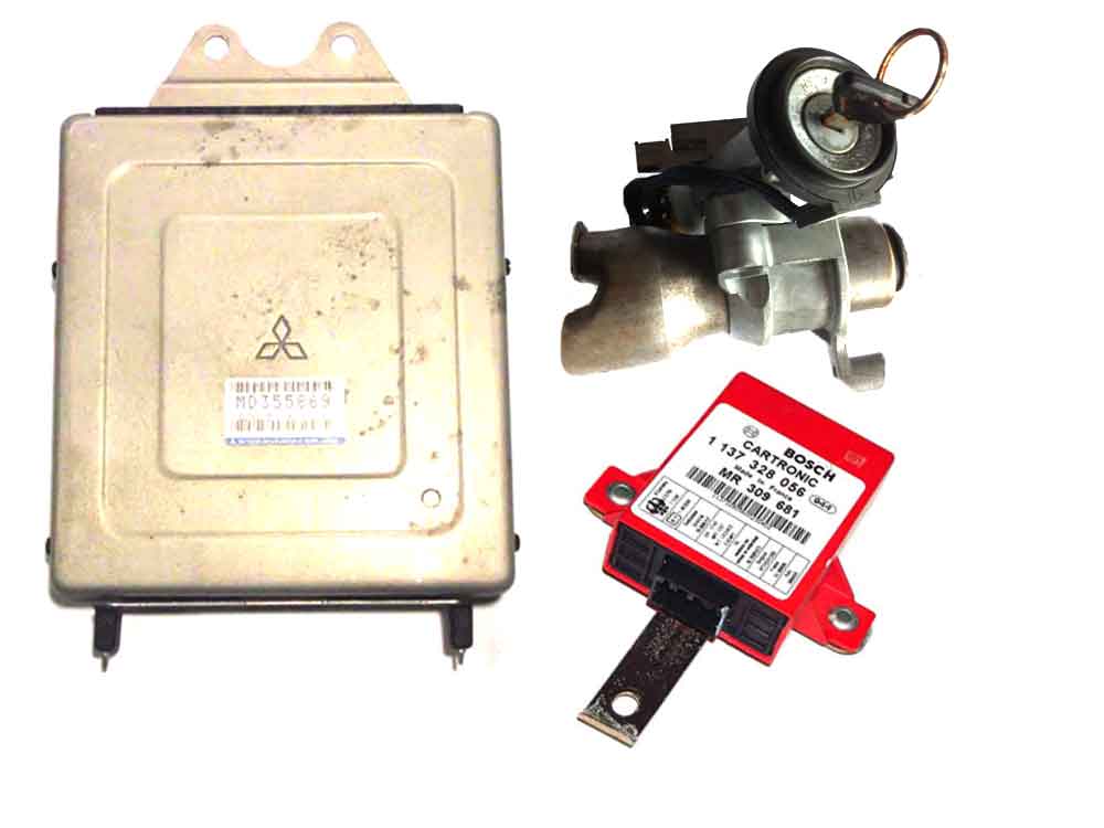 Mitsubishi Carisma. MD355869. MR309681. Блок управления двигателем, иммобилайзер, ключ зажигания, замок зажигания. Б/У.